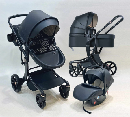 Carucior copii, 3 in 1, colectia Luxury, Negru [5]