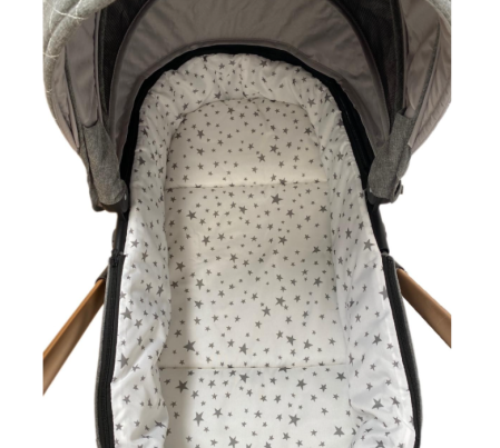 Carucior copii, 3 in 1 ,Cu 3 piese distincte, suspensie pe roata, reversibil, bej [6]