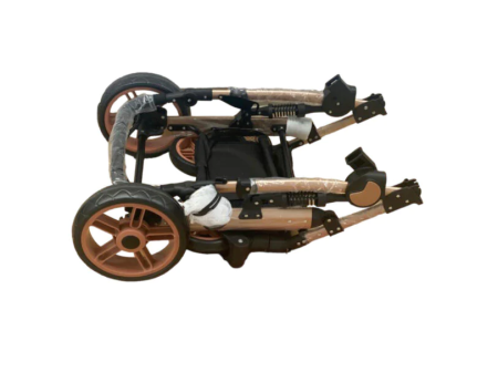 Carucior copii, 3 in 1, Ultrapliabil si cu landou reversibil, Element sustinere dubla, maner reglabil, negru [4]