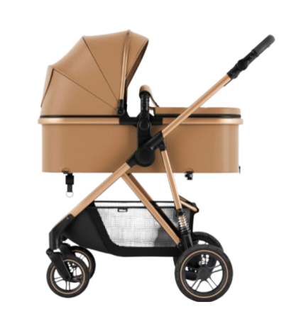 Pentru bebe - Carucior de copii 2 in 1, Geanta accesorii, Cu suspensii, Pliabil ergonomic, Luxury
