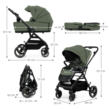 CARUCIOR KINDERKRAFT YOXI 3IN1 (MINK PRO) MISTIC GREEN [4]