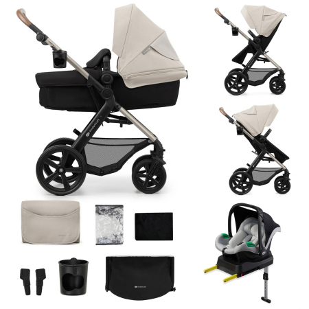 Pentru bebe - CARUCIOR MULTIFUNCTIONAL KINDERKRAFT MOOV 2 EVA 4IN1 MOON GREY