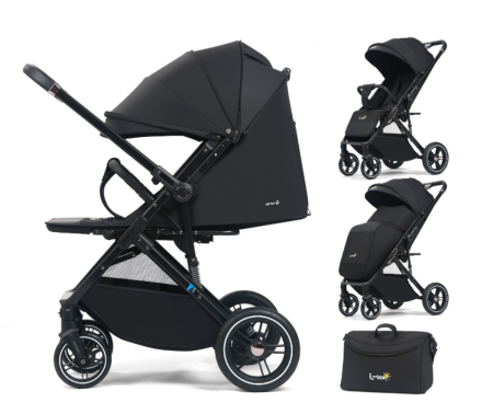 Carucior sport, Cu pozitie de somn, Pliere troler, Tehnologia One-Hand Folding, Black [4]