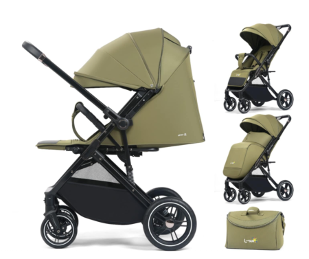 Carucior sport, Cu pozitie de somn, Pliere troler, Tehnologia One-Hand Folding, Green [4]