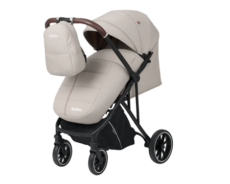Noutati - Carucior sport, Kidilo, Pentru toamna-iarna, Husa de picioare, Copertina extensibila, Bej