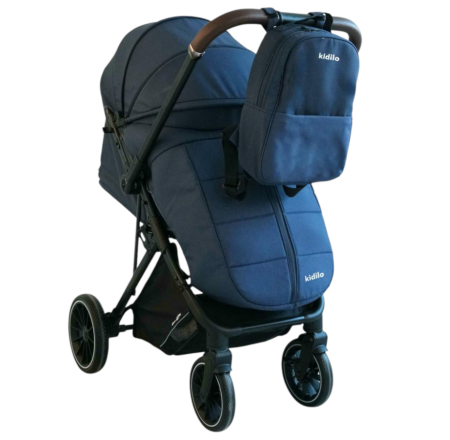 Carucior sport, Kidilo, Pentru toamna-iarna, Husa de picioare, Copertina extensibila,  Negru [2]