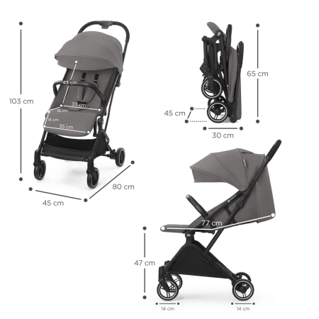 CARUCIOR SPORT KINDERKRAF INDY2, COZY GREY [7]