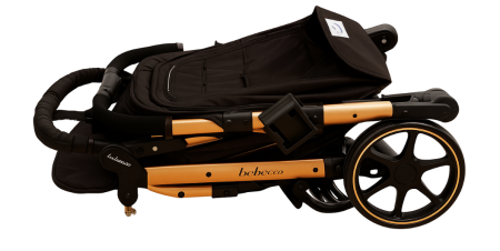 Carucior Sport Pentru Copii, Maner reversibil, Copertina extensibila, Cu suspensii, Recomandat transport par avion,  Negru [2]