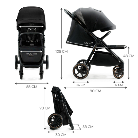 CARUCIOR SPORT, ULTRA COMPACT, KINDERKRAFT MITZY, 0-22 KG, BLACK INK [5]