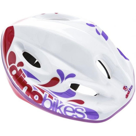 Jucarii - Casca de protectie Dino Bikes alb si roz