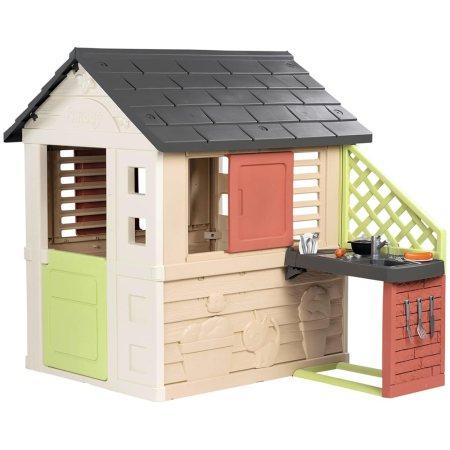 Birou copii - Casuta pentru copii Smoby Life Nature cu bucatarie