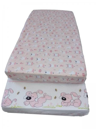 Lenjerii patut - Cearceaf Imprimat cu Elastic Roz 160X80