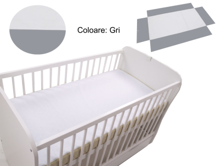 Lenjerie pat - Cearceaf Klups fara elastic Gri 120x60