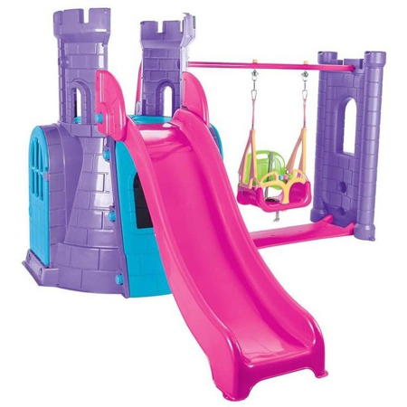 Noutati - Centru de joaca Pilsan Castle Slide and Swing Set purple