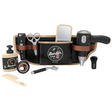 Jucarii - Centura frizer Smoby Barber and Cut negru cu accesorii