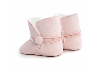 Cizmulite fetita, Strangere cu elastic si nasturel, Roz [3]