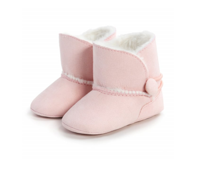 Incaltaminte - Cizmulite fetita, Strangere cu elastic si nasturel, Roz