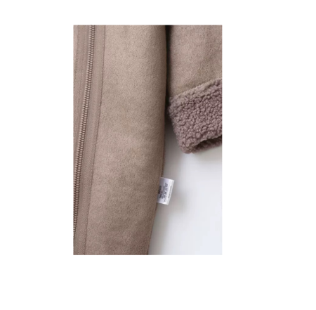 Combinezon bebelusi, Din blanita, Cu gluga si buzunar, Maro [3]