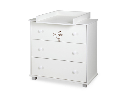 Mobilier camera copii - Comoda de infasat Klups SAFARI Giraffe Alb