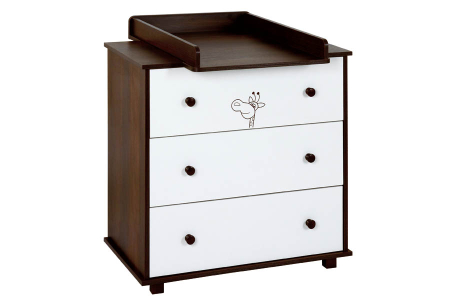 Birou copii - Comoda de Infasat Klups SAFARI Little Giraffe Wenge