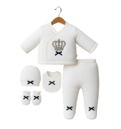 Haine bebe baietei - Compleu nou nascut, The King