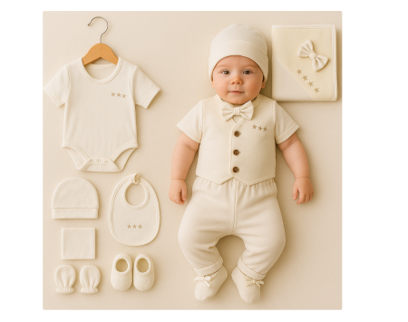 Costumas de botez, set 10 piese, Gentleman Stars [2]