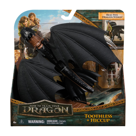 Figurine - CUM SA ITI DRESEZI DRAGONUL SET DRAGON TOOTHLESS SI FIGURINA VIKING HICCUP