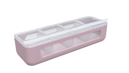 Biberoane si dispozitive de hranire - CUTIE SNACK 4 COMPARTIMENTE, MELII, ROZ