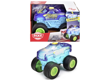 Noutati - DICKIE MASINA DE TEREN SONIC SMASHER CU LUMINI SI SUNETE 17CM