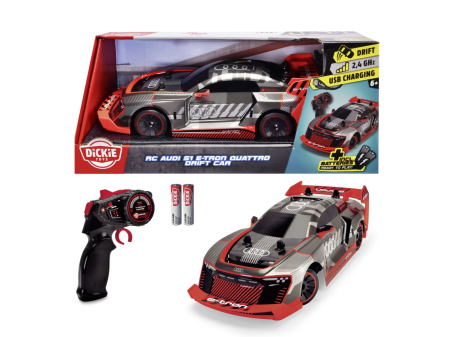 Jucarii - DICKIE TOYS MASINA DE DRIFT CU TELECOMANDA AUDI S1 E TRON QUATTRO 30CM