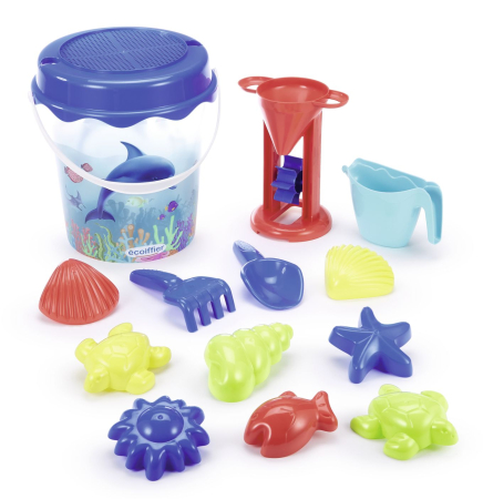 ECOIFFIER GALETUSA CU 12 ACCESORII PENTRU NISIP 21CM [2]