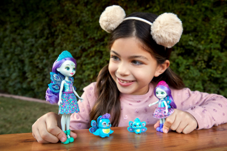 ENCHANTIMALS SET PAPUSI SURORI SI ANIMALUTELE LOR PATTER PEACOCK SI FLAP SI PIERA PEACOCK SI FEATHER [2]