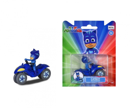 Figurine - EROI IN PIJAMA VEHICUL CU FIGURINA CAT BOY MOON ROVER