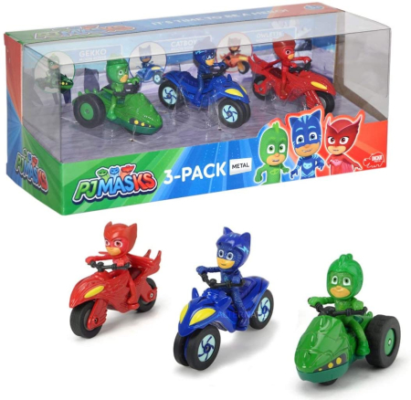 EROI IN PIJAMALE SET 3 MOTOCICLETE CU FIGURINA SCARA 1:64 [3]