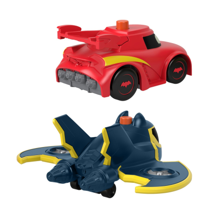 FISHER PRICE BATWHEELS SET 2 MASINUTE CU LUMINI REDBIRD SI BATWING SCARA 1:55 [8]