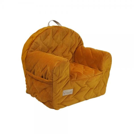 Fotolii copii - Fotoliu copii Klups Velvet Galben Honey V107
