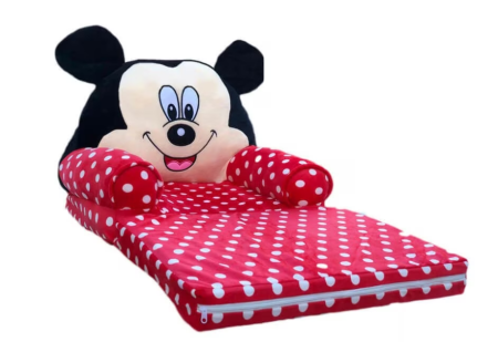 Fotoliu Mickey Mouse Plush 85 x 45 x 40cm, alb,cu bulinute [1]