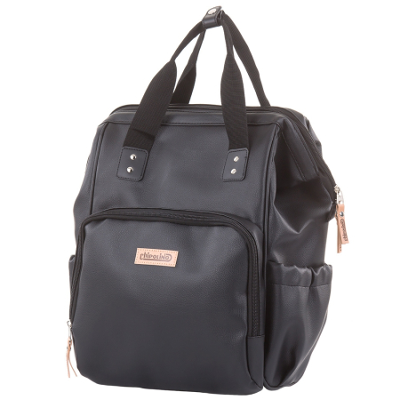 Geanta carucior - Gentuta de infasat Chipolino black leather