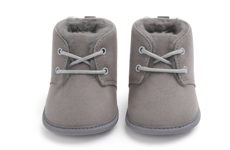 Incaltaminte - Ghetute imblanite, cu siret, Gri
