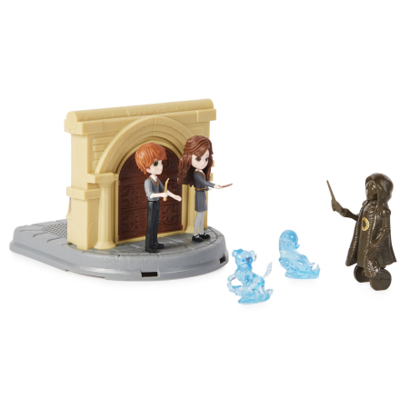HARRY POTTER WIZARDING WORLD MAGICAL MINIS SET 2 FIGURINE RON WISLEAY SI HERMIONE GRANGER [3]