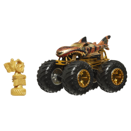 HOT WHEELS MONSTER TRUCK 50 BIGFOOT TROPHY CHAMPIONS MASINUTA HW TIGER SHARK SCARA 1 LA 64 [1]