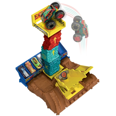 HOT WHEELS MONSTER TRUCK ARENA SMASHERS PROVOCAREA SARITURA CU MASINA [2]