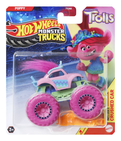 Masinute si trenulete - HOT WHEELS MONSTER TRUCK MASINUTA TROLLS POPPY SCARA 1:65