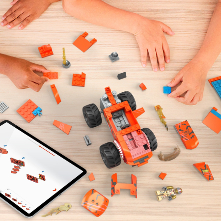 HOT WHEELS MONSTER TRUCK MEGA SET CONSTRUCTIE CURSA TIGER SHARK CHOMP [5]