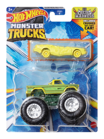 Masinute si trenulete - HOT WHEELS MONSTER TRUCK SI MASINUTA METALICA MIDWEST MADNESS