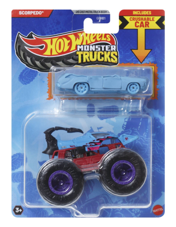 Masinute si trenulete - HOT WHEELS MONSTER TRUCK SI MASINUTA METALICA SCORPEDO