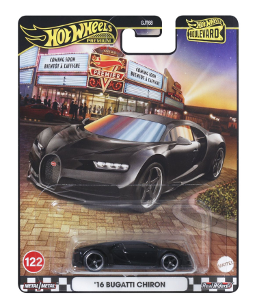 Masinute si trenulete - HOT WHEELS PREMIUM BOULEVARD MASINUTA METALICA BUGATTI CHIRON 16 SCARA 1:64