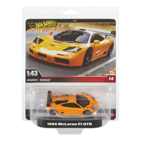 Masinute si trenulete - HOT WHEELS PREMIUM REAL RIDERS MASINUTA METALICA MCLAREN F1 GTR 1995 SCARA 1:43