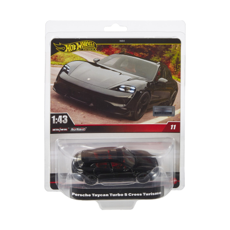 Masinute si trenulete - HOT WHEELS PREMIUM REAL RIDERS MASINUTA METALICA PORSCHE TAYCAN TURBO S CROSS TURISMO SCARA 1:43