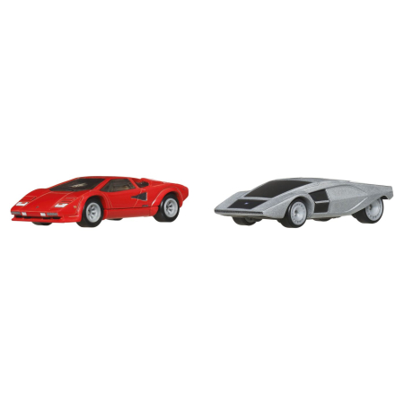 HOT WHEELS PREMIUM SET 2 MASINUTE METALICE LAMBORGHINI COUNTACH LP5000 QV SI LANCIA STRATOS ZERO SCARA 1:64 [1]